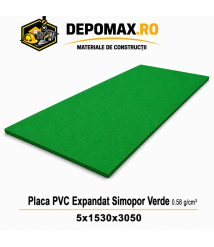 Placa rigida PVC Simopor Verde 0.58 g/cm3, 5x1530x3050 mm